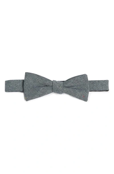 Original Penguin Rowley Solid Cotton Bow Tie In Gray