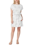 C&c California Barbara Dolman Sleeve Pocket Jersey Dress In Snow White Palm Print