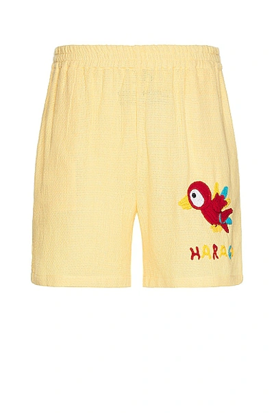 Harago Yellow Two-pocket Shorts