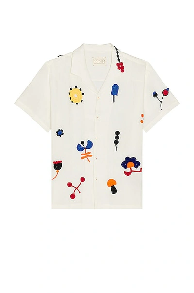 Harago Off-white Appliqué Shirt In Off White