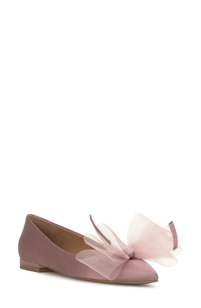 Jessica Simpson Elspeth Pointed Toe Flat In Adobe Rose