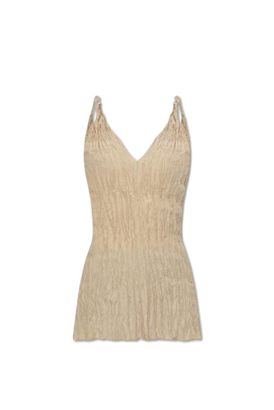 Totême Beige Crinkled Camisole In 809 Overcast Beige