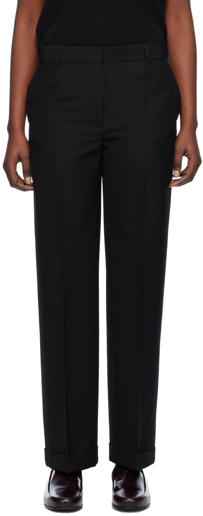 Totême Black Straight-leg Trousers