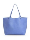 The Row Park Lux Grained Leather Shopper Tote Bag In Baby Blue