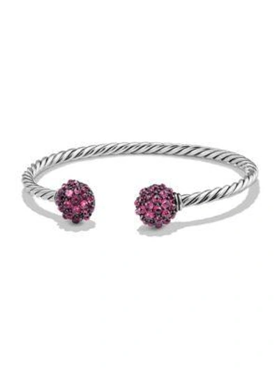 David Yurman Osetra End Station Bracelet With Faceted Gemstones In Ruby