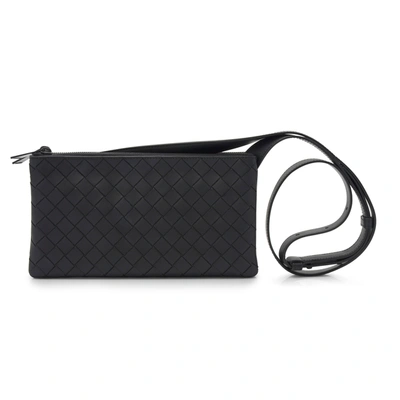 Bottega Veneta Intrecciato Black Leather Trio Bag 611240-vcpq1-8984
