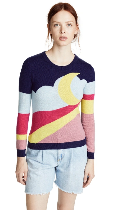 Boutique Moschino Moon-print Pullover Sweater In Multi