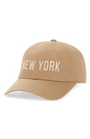 American Needle New York Cotton Baseball Cap In Khaki