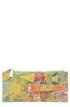 Hobo Linn Leather Wallet In Abstract Exotic