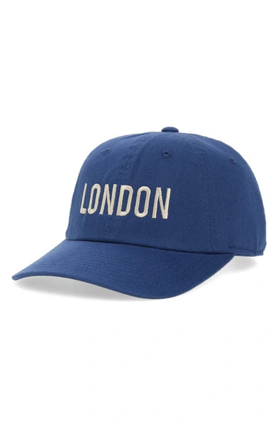 American Needle Slouch London Embroidered Baseball Cap In Royal