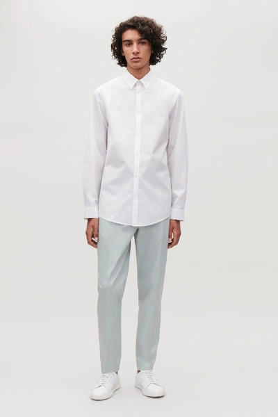 Cos Tailored Cotton Shirt In White
