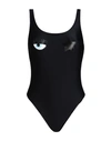 Chiara Ferragni Woman One-piece Swimsuit Black Size S Polyamide, Elastane