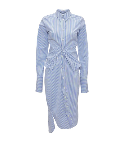 Jw Anderson Deconstructed Striped Shirt Dress In Printed