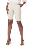 Nydj Stretch Linen Blend Bermuda Shorts In Feather