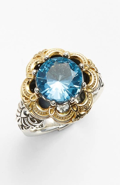 Konstantino 'hermione' Semiprecious Stone Ring In Silver/ Blue Topaz