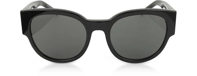 Saint Laurent Designer Sunglasses Sl M19 Acetate Oval Frame Women's Sunglasses In Noir-gris
