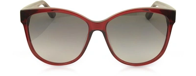 Saint Laurent Designer Sunglasses Sl M23/k Oval Frame Women's Sunglasses In Bordeau / Fumé