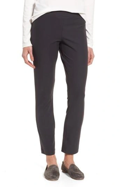 Eileen Fisher Stretch Crepe Ankle Pants In Russet