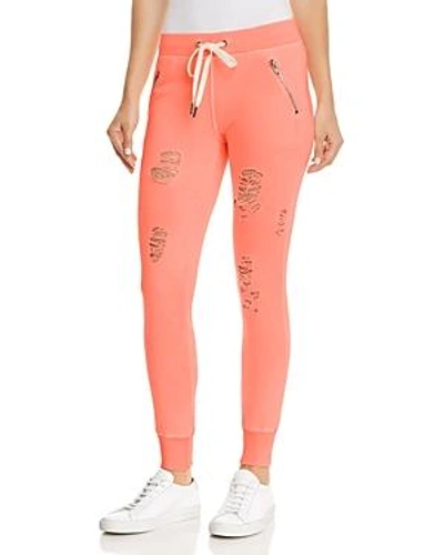 N Philanthropy Gravity Distressed Jogger Pants In Coral