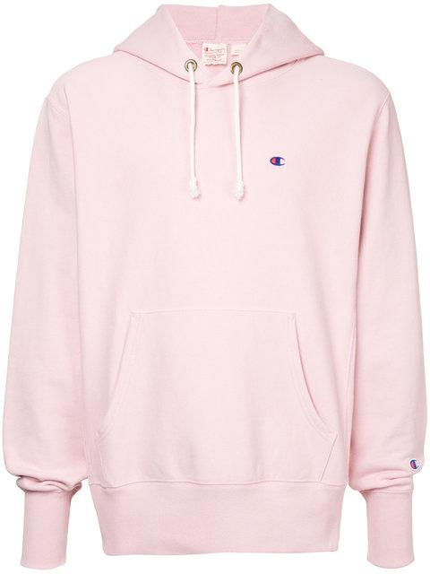 light pink hoodie champion