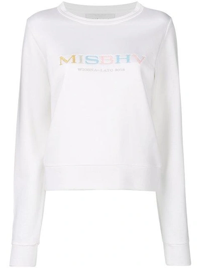Misbhv Logo Sweatshirt In White