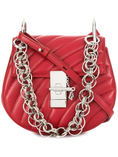 Chloé Drew Bijou Shoulder Bag In Red