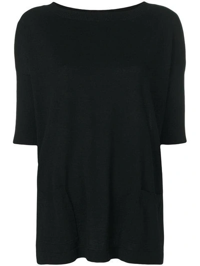 Snobby Sheep Relaxed Knitted Top In Black