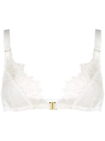 Something Wicked Triangle Lace Bra In White