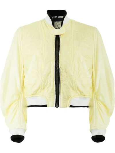 Haider Ackermann Quilted Bomber Jacket In Yellow