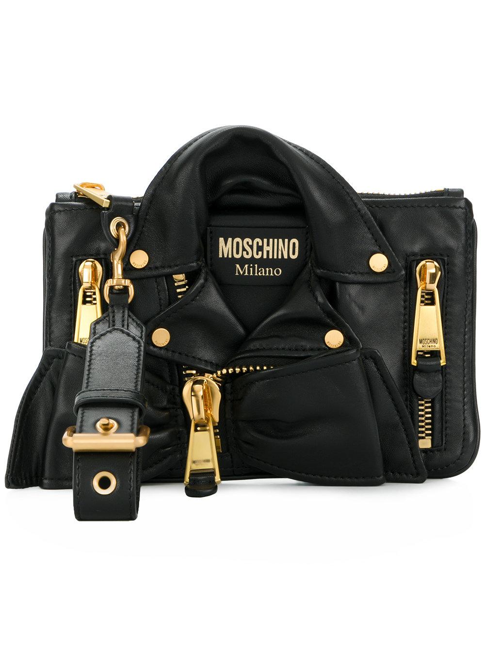 moschino leather jacket bag
