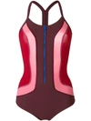 Isabel Marant Colour Block Swimsuit In Red