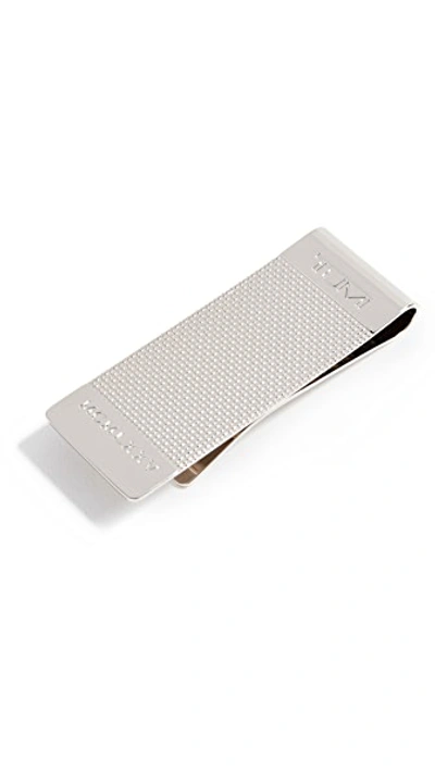 Tumi Nassau Ballistic Etched Money Clip In Silver