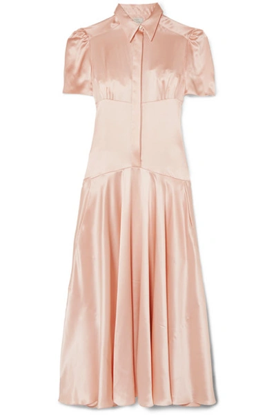 Hillier Bartley Plimpton Short-sleeve Silk Dress In Baby Pink