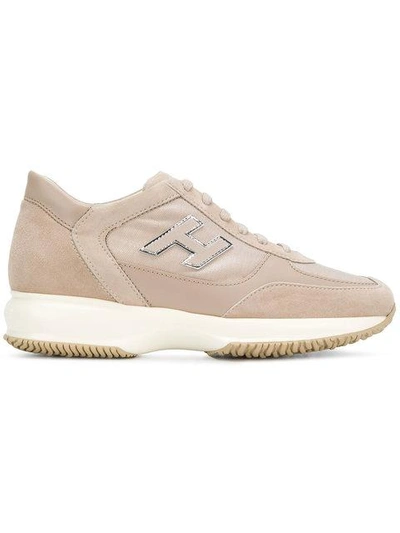 Hogan Lace-up Sneakers - Neutrals In Nude & Neutrals