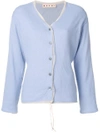Marni Relaxed Fit Cardigan In Blue
