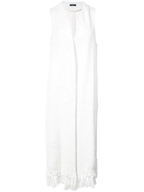 Voz Lange Weste Mit Fransen In White Modesens