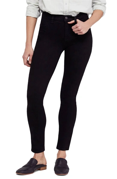 Free People Long & Lean High Waist Denim Leggings In Black