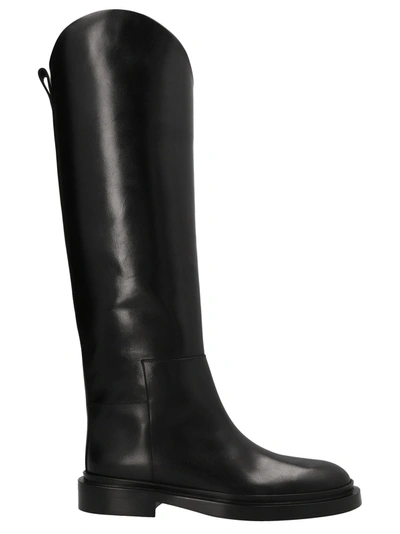 Jil Sander Royal Boots, Ankle Boots Black In Negro