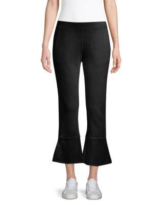 black flare sweatpants