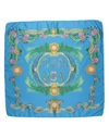 Versace Square Scarves In Azure