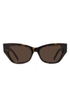 Givenchy 55mm Polarized Cat Eye Sunglasses In Dark Havana / Roviex