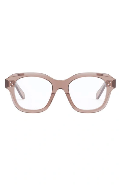 Celine Bold 3 Dots 50mm Butterfly Optical Glasses In Pink / Other