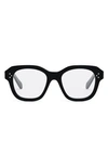 Celine Bold 3 Dots 50mm Butterfly Optical Glasses In Shiny Black