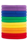 L Erickson Yoga 12-pack Ponytail Holders In Rainbow