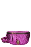 Kurt Geiger Small Kensington Soft Quilted Leather Belt Bag In Bright Pink