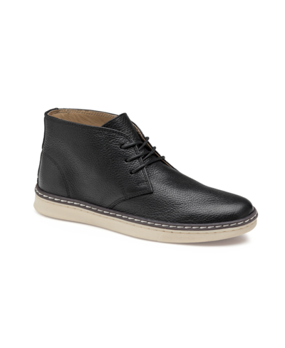 Johnston & Murphy Kids' Big Boys Mcguffey Chukka Leather Boots In Black Full Grain