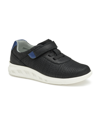 Johnston & Murphy Kids' Little Boys Activate U-throat Leather Sneakers In Black Full Grain