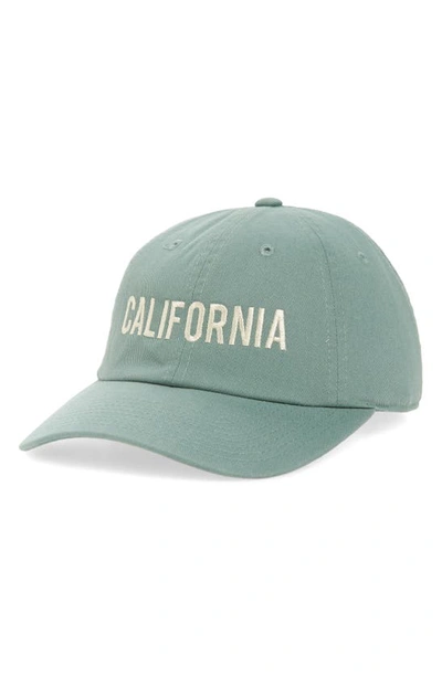 American Needle Slouch California Embroidered Baseball Cap In Mineral