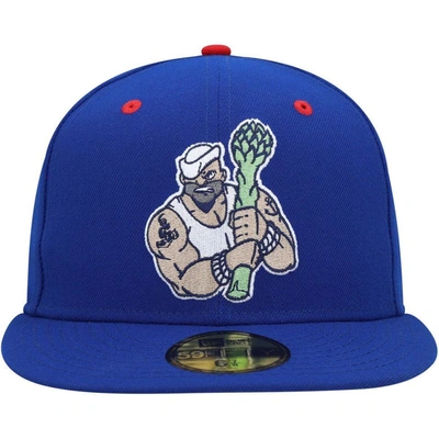 New Era Blue Stockton Ports Marvel X Minor League 59fifty Fitted Hat