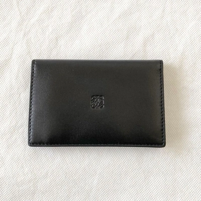 Pre-owned Loewe Smooth Leather Flap Card Holder